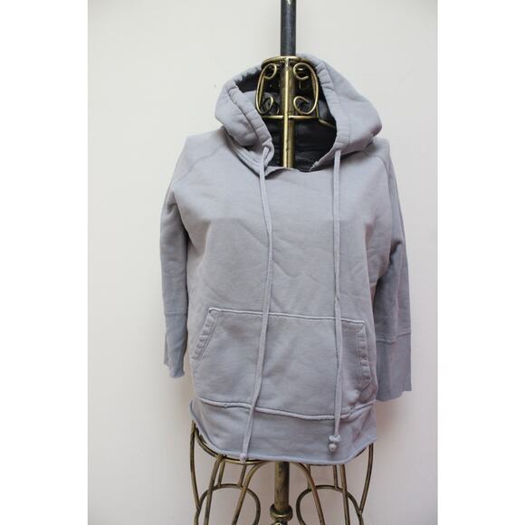 Nili Lotan Janie Cloud Gray Blue Distressed Hoodie Size XS - Picture 1 of 6